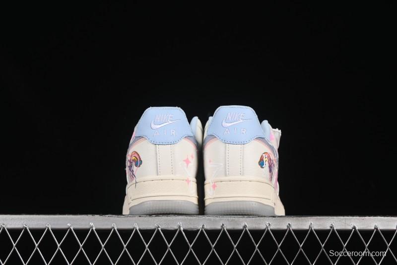 Nike Air Force 1'07 Low Pink and Blue Love Limited Edition Casual Sneakers - CW1574-058