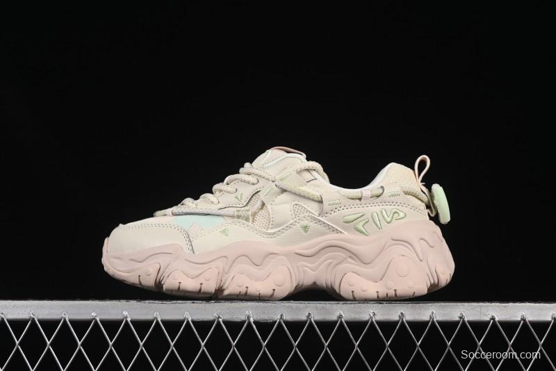 Fila Heritage Fluid Cat Paw 5.0 Vintage Dad Shoes with Lace-Up Design - F12W432101FAP