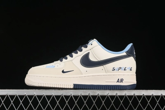 Nike Air Force 1 '07 Low Supreme Collaboration Dual-Tone Blue Label Casual Sneakers - XS1958-565