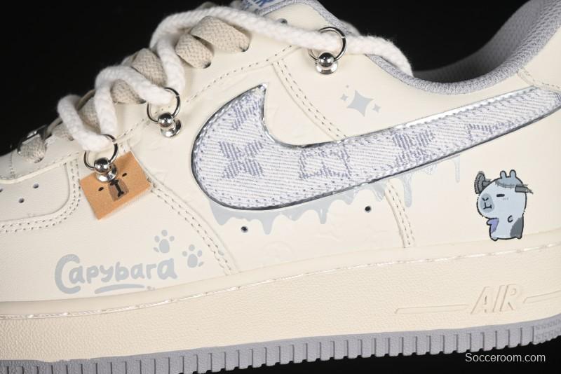 Nike Air Force 1'07 Low x Capybara "Frankenstein" Casual Sneakers - LV0506-220