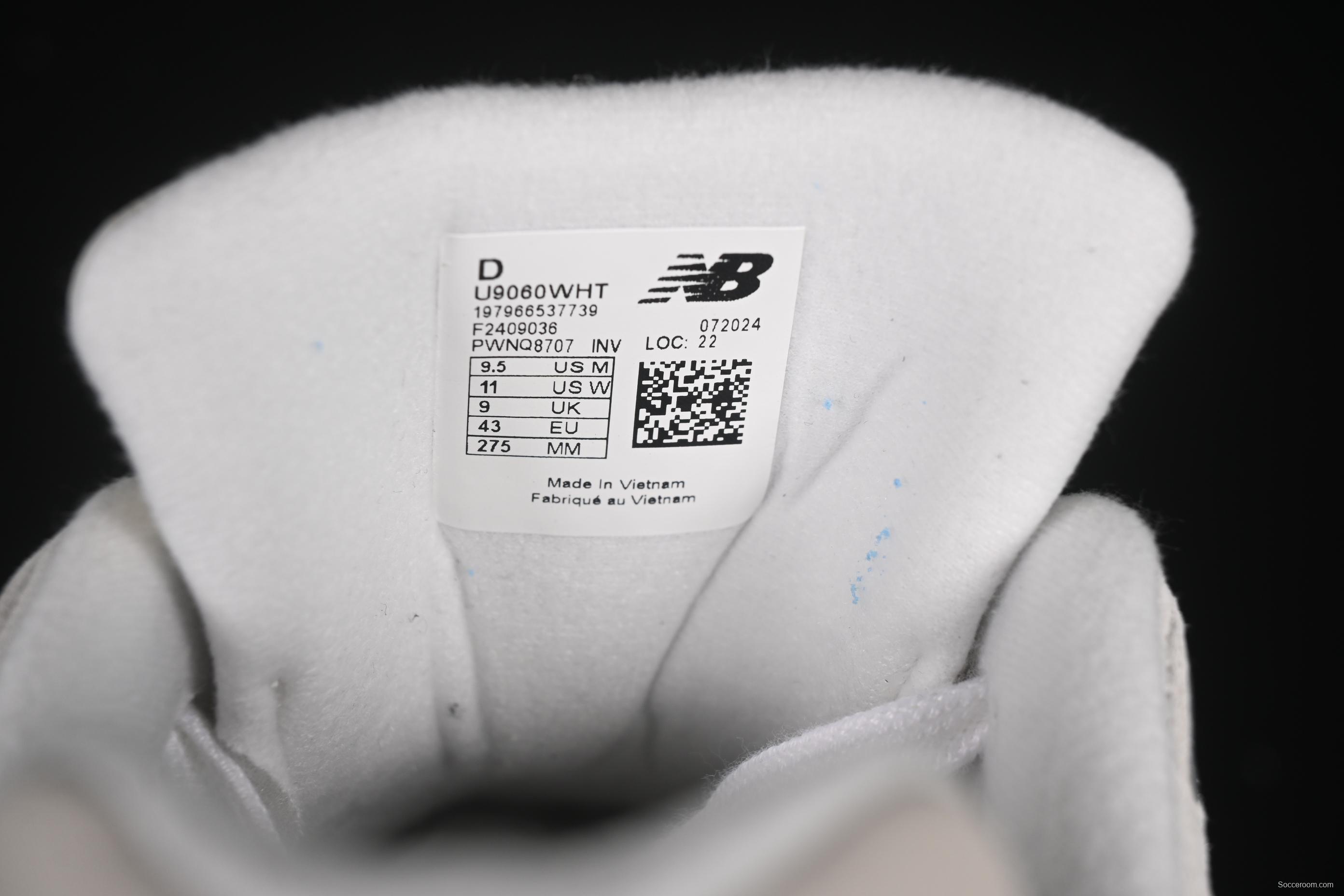 New Balance Joe Freshgoods x New Balance 9060 Retro Running Shoes with ABZORB Cushioning - U9060WHT