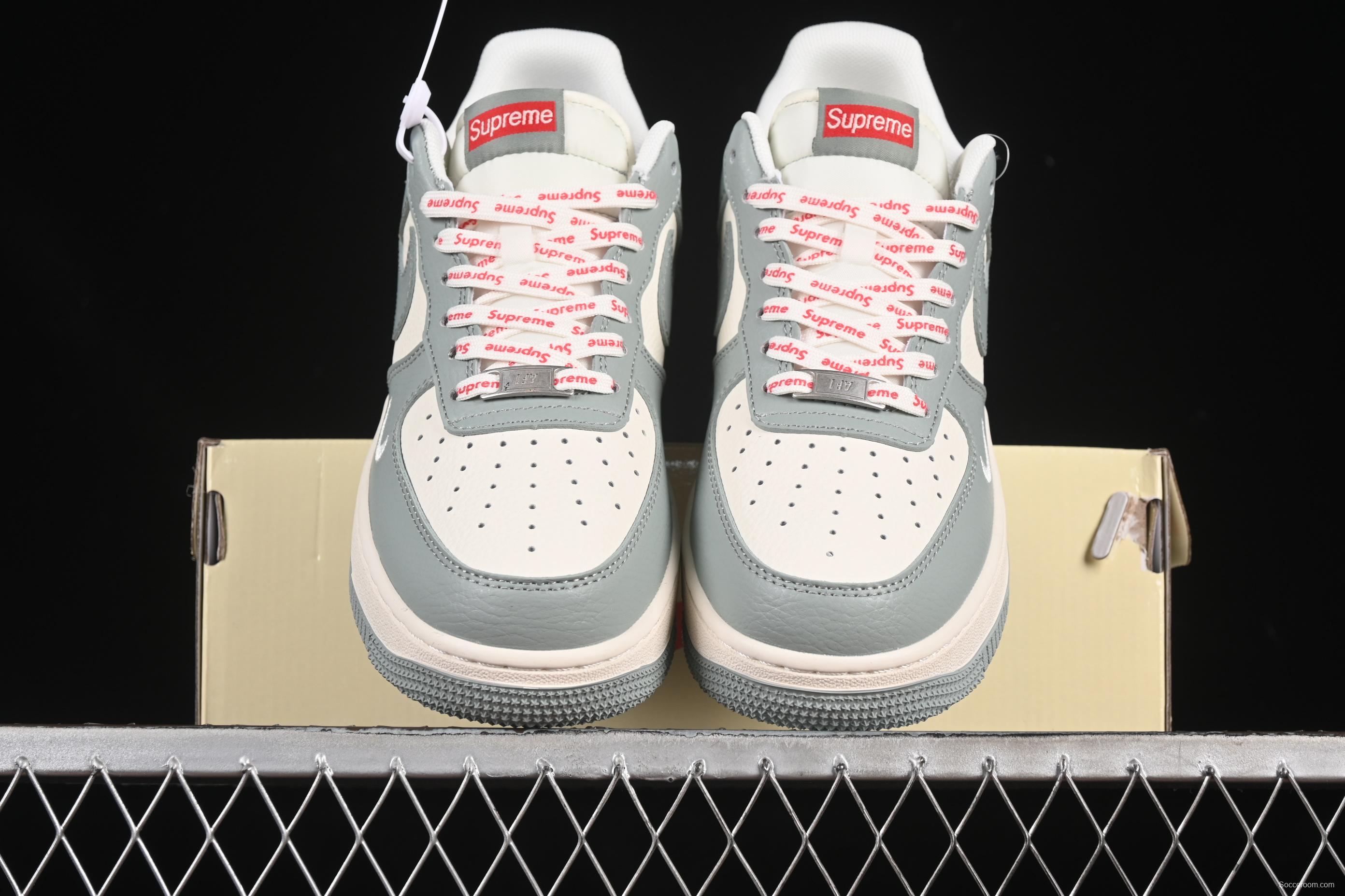 Nike Air Force 1 '07 Low Supreme Collaboration Shoes in Grey - ZH2598-319