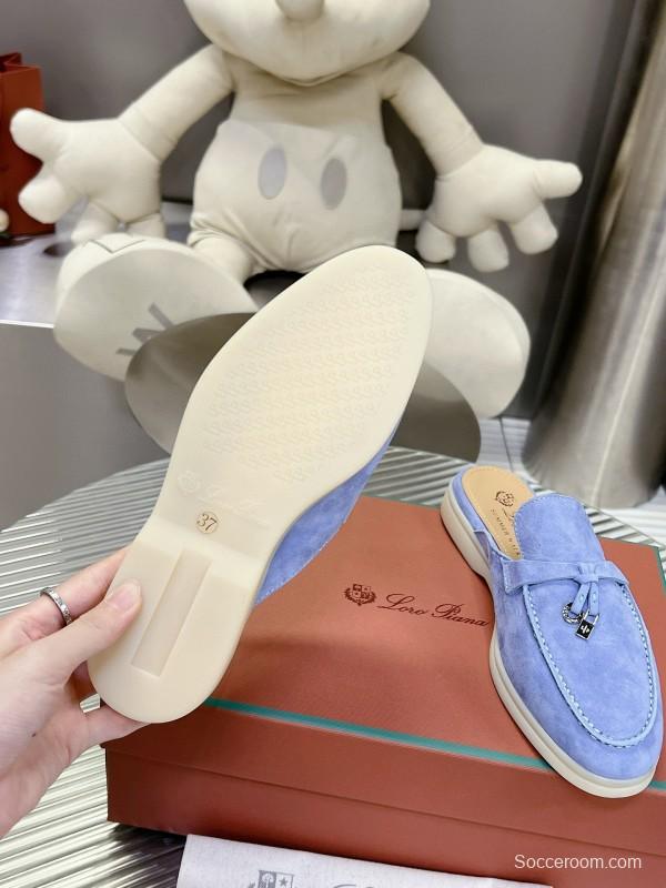 2024 Slippers LP Blue Suede Loafers