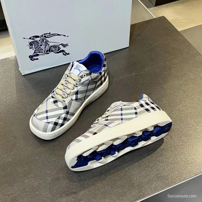 2024 Unisex Burberry Beige Black White Calf Leather Casual Shoes MJ00330