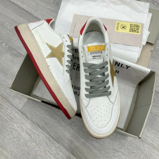 2024 Unisex GGDB White Red Beige Leather Sneakers MJ00260