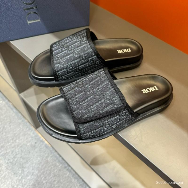 2024 Dior black mesh slippers MJ00180