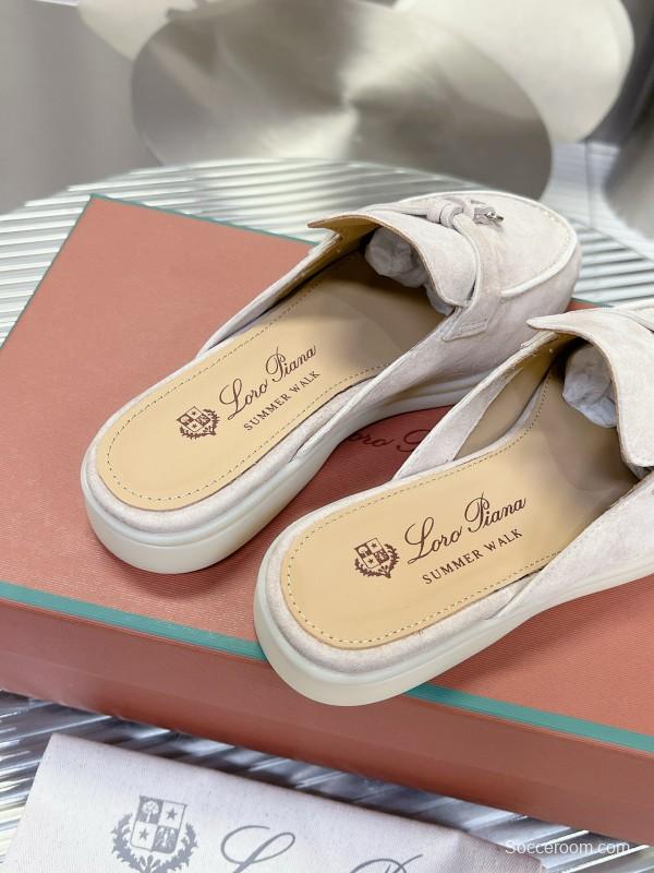 2024 Slippers LP Beige Nubuck Leather Loafer MJ00270
