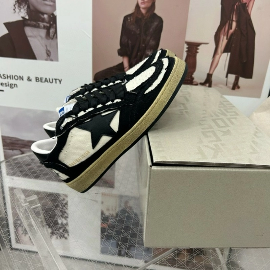 2024 Unisex GGDB Black White Canvas Leather Low Top Sneakers MJ00260