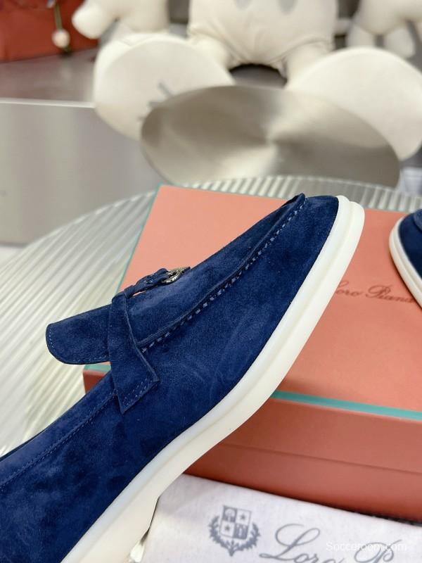 2024 Men LP Navy Suede Loafers
