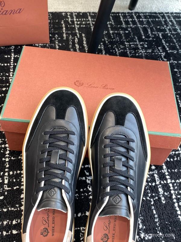 2024 Men Le Parmentier black suede leather casual sneakers MJ00320