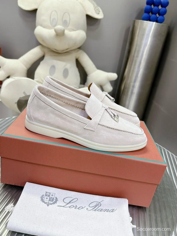 2024 Men Le Parmentier White Suede Loafers MJ00270