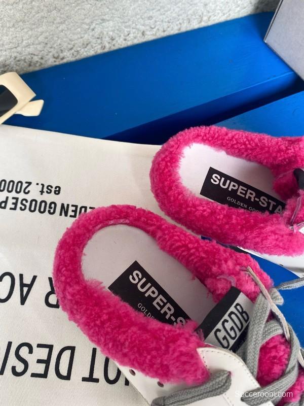 2024 Slippers GGDB White Pink Shearling Slippers MJ00280