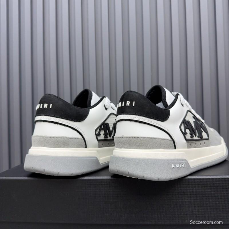 2025 Unisex Amiri White Black Suede Leather Sneakers MJ00360