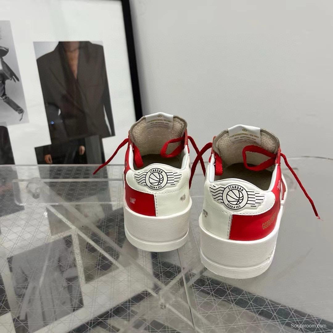 2024 Women GGDB Red White Leather Sneakers MJ00260