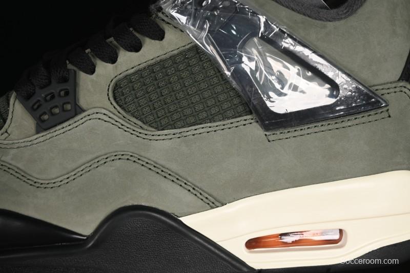 Nike Air Jordan 4 Retro OG Undefeated Collaboration Olive Green Suede - IB1519-200