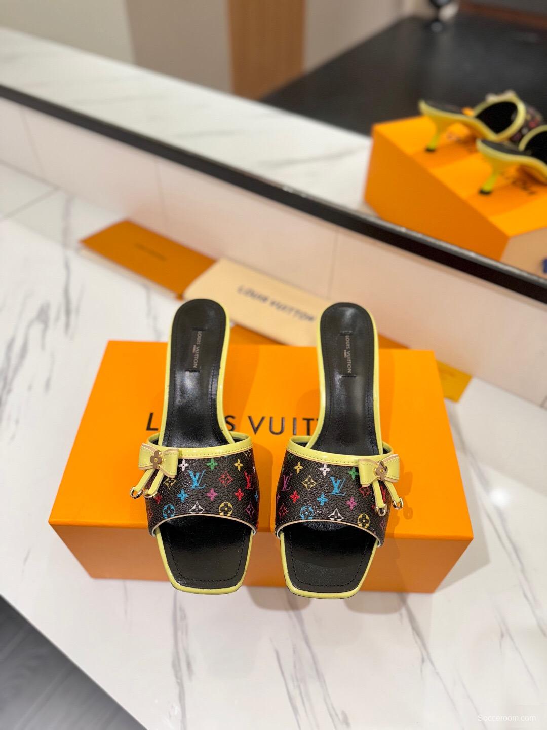 2025 Women Louis Vuitton Multicolor Leather Sandals KFY00310