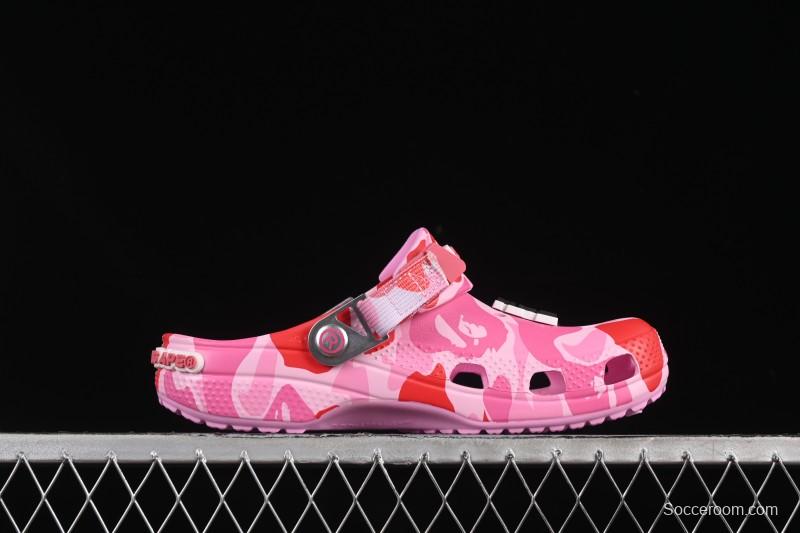 Bape x Crocs Classic Clog Camo Print Comfortable Versatile Clogs - B.D4