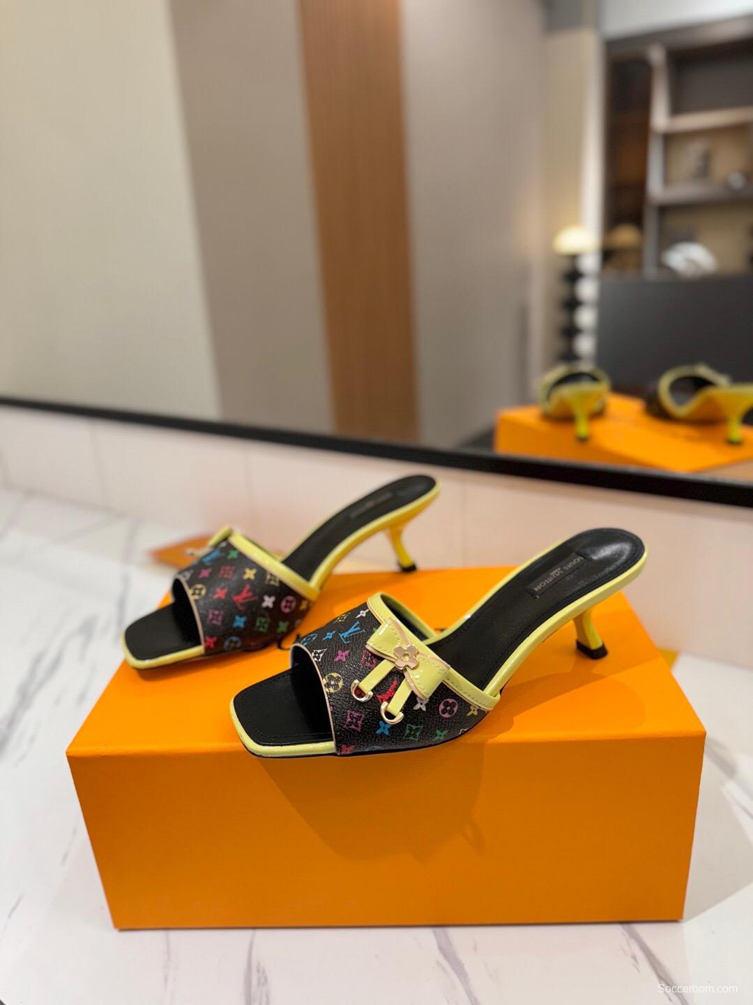 2025 Women Louis Vuitton Multicolor Leather Sandals KFY00310