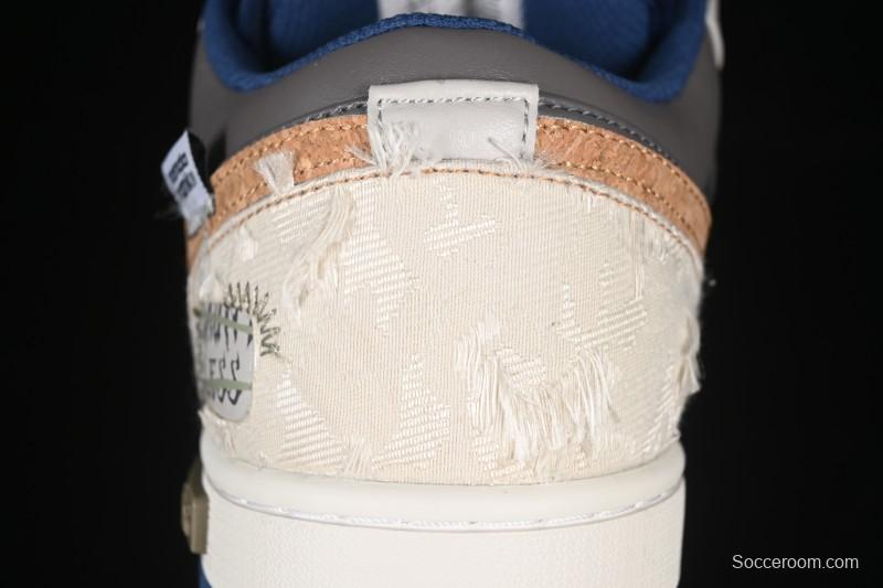 Nike Air Jordan 1 Low Retro Basketball Shoes Panda Mischief Pioneer Knight Brown Grey - 553558-414