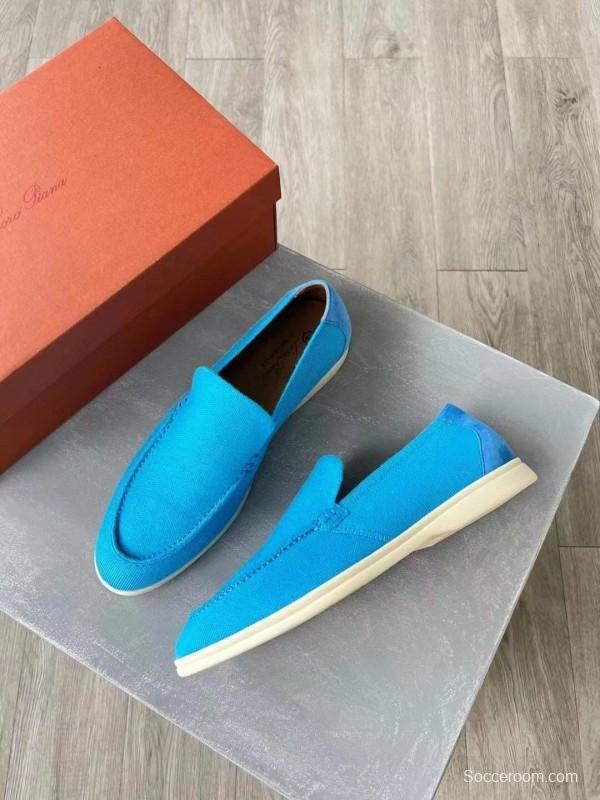 2025 Unisex Le Parmentier Blue Wool Blend Loafers AS00280