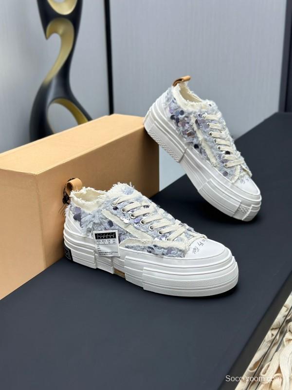 2025 Unisex XVESSEL White Canvas Plimsolls Vulcanization AS00260