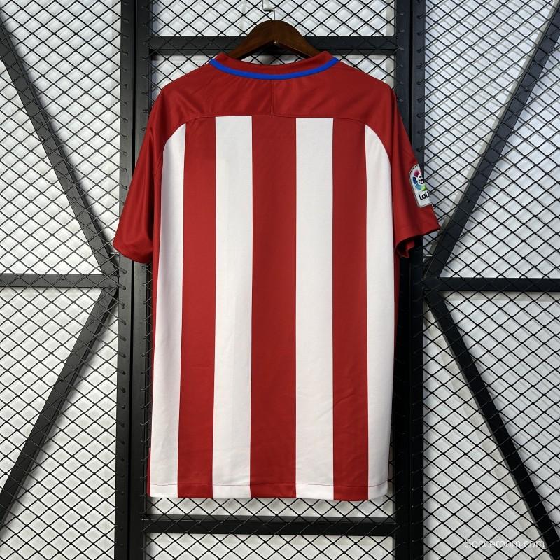 16/17 Retro Atletico Madrid Home Jersey