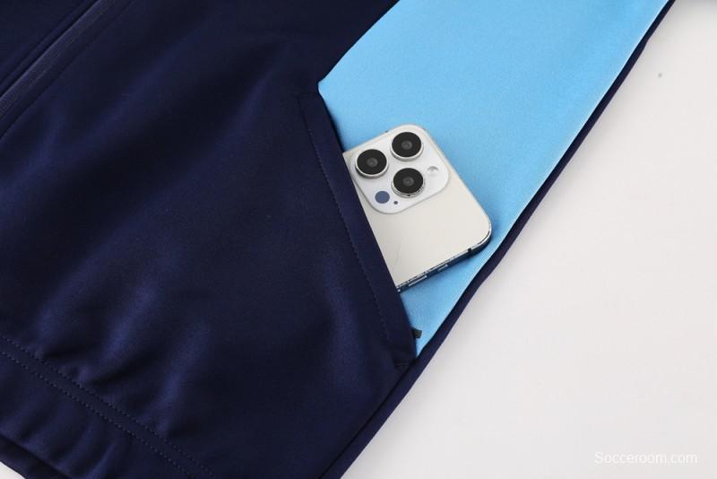 25/26 Manchester City Blue/Navy Full Zipper Jacket +Long Pants