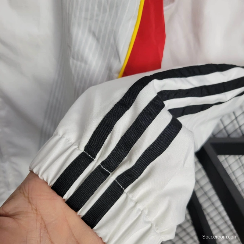 2025 Germany Jacket White/Red Windbreaker