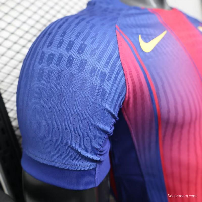 Player Version 25/26 Barcelona Home Jersey Without Sponsor