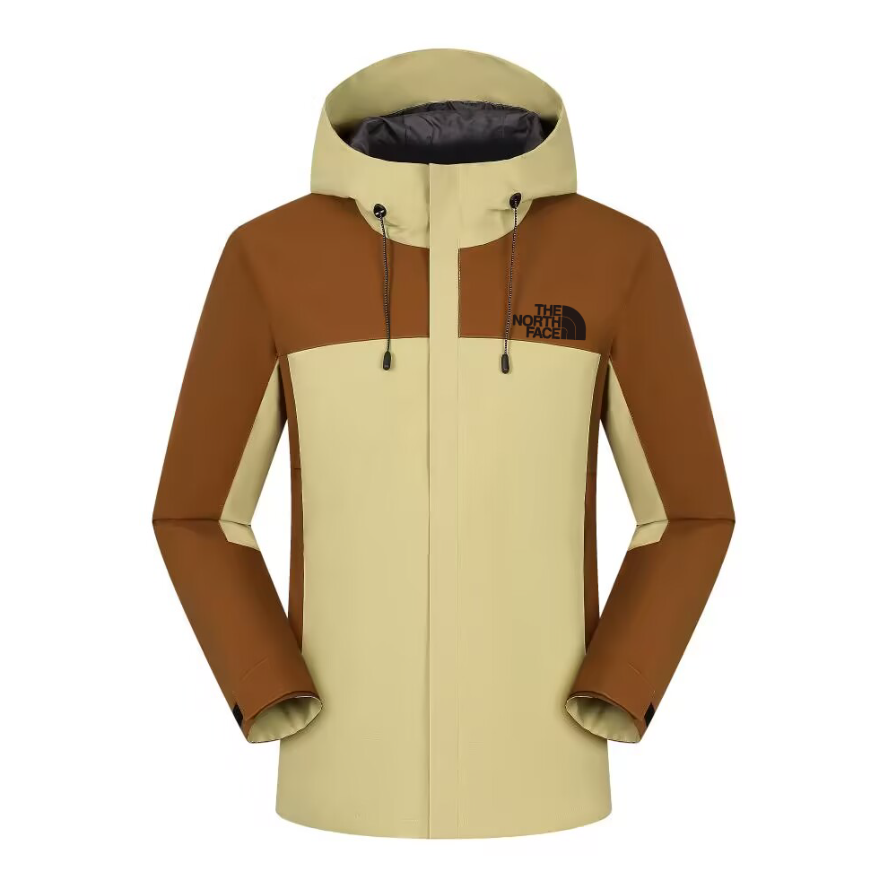 2025 The North Face Alpine Terrain Jacket - Sage Green/Cream Colorblock with Adjustable Hood