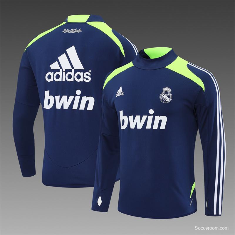 Retro 12/13 Real Madrid Royal Blue Half Zipper Jacket