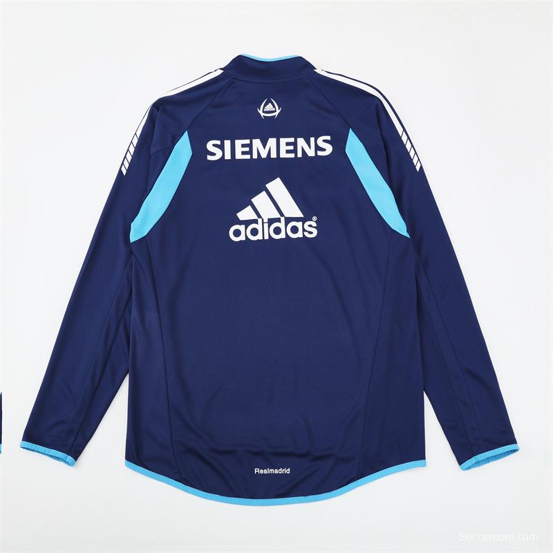 Retro 05/06 Real Madrid Royal Blue Half Zipper Jacket