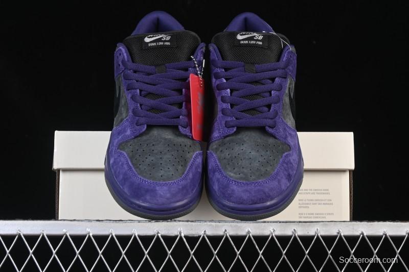 Nike Supreme x Dunk SB Dunk Low Casual Skate Shoes Gray Purple - HQ8487-500