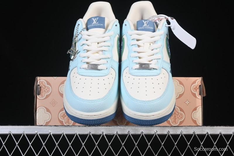 Nike Air Force 1 '07 Low LV Collaboration White Blue Casual Sneakers - YF9511-809