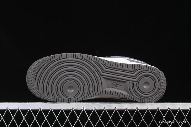 Nike Air Force 1'07 Low Stussy Collaboration Light Gray Canvas Casual Sneakers - JP8028-011