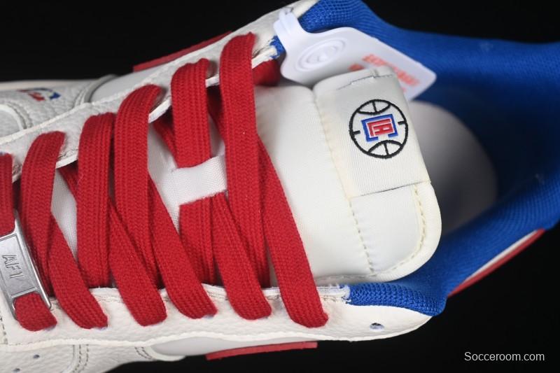 Nike Air Force 1 '07 Low NBA Collaboration Clippers Blue Red Casual Sneakers - QW5606-274