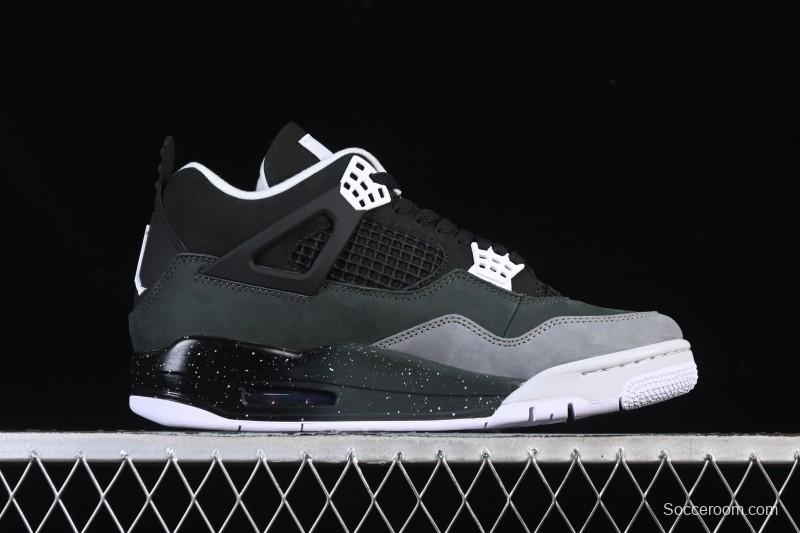 Nike Air Jordan 4 Retro Basketball Shoes with Fear Pack Design - FQ8138-002