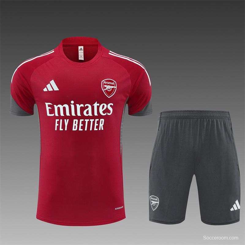 25/26 Arsenal Red Short Sleeve with XS  Short Sleeve Jersey+Shorts