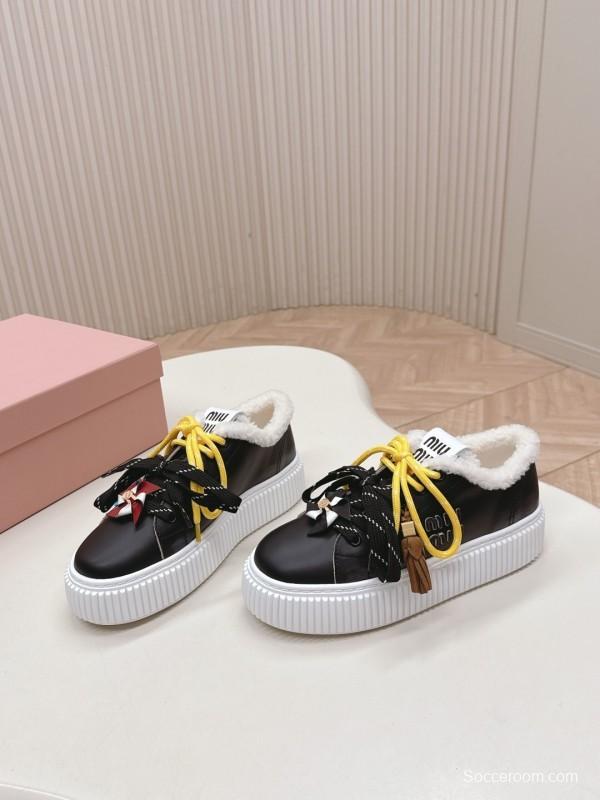 Miu Miu 3D Embroidered Platform Casual Shoes - LY00320/LY00340