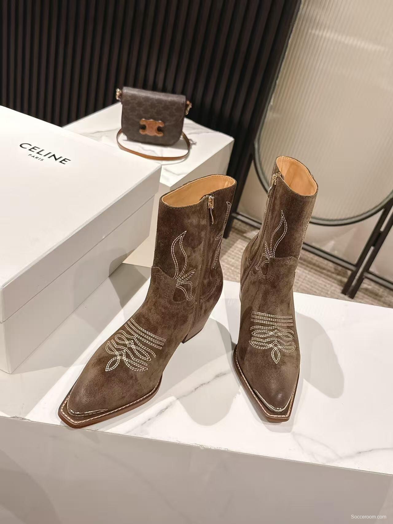 CELINE Fall/Winter 2025 Retro Fashion Ankle Boots - LY00440