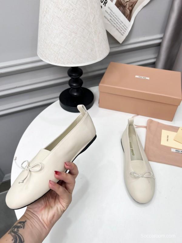 Miu Miu Ballet Flats Bow Mary Jane Shoes - LY00260
