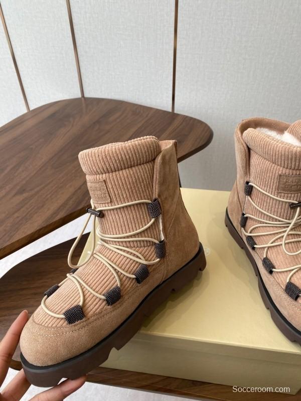 Brunello Cucinelli Open Walk Ankle Boot Winter Snow Boots - AS00410