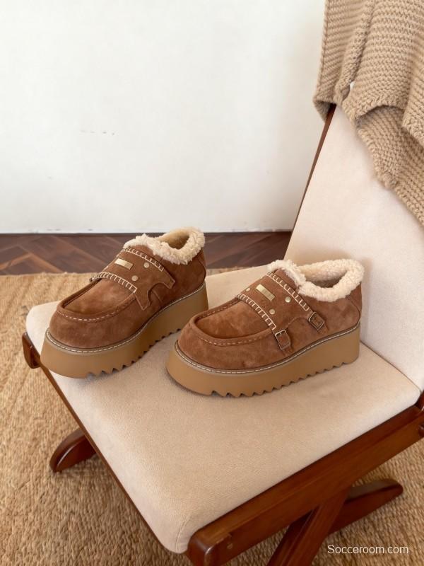 SugarSu Retro Snow Boots Platform Sole Casual Shoes - KFY00270