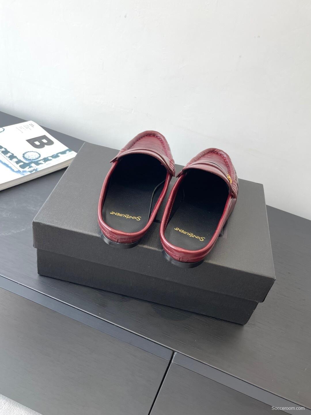 Saint Laurent Classic Loafer Mule Flats - KFY00320