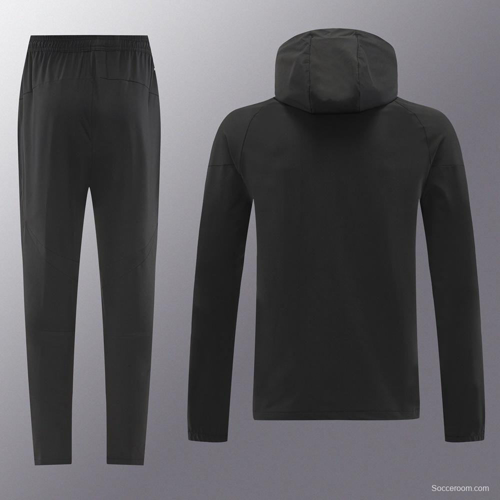 2025 Adidas Black Half Zipper Jacket+Long Pants S-2XL