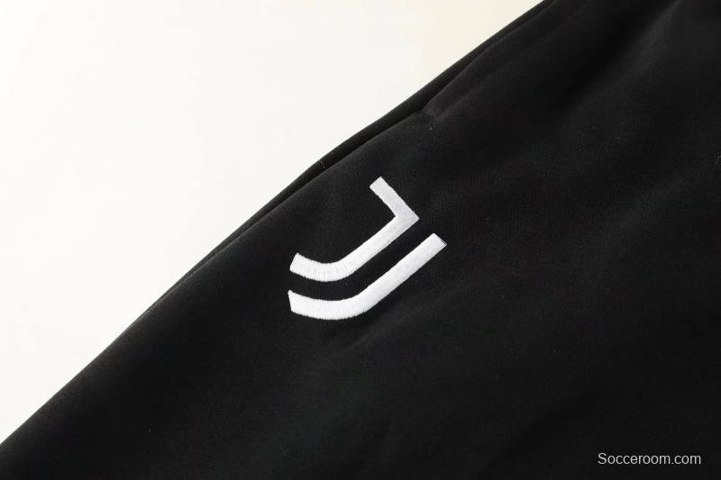 25/26 Juventus Hoodie White/Black Full Zipper Jacket +Long Pants
