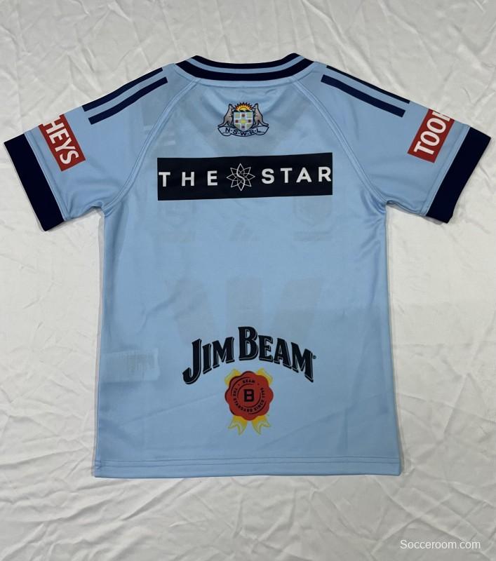 2026 Kids  NSW Blues Sky Blue with Navy Trim Jersey