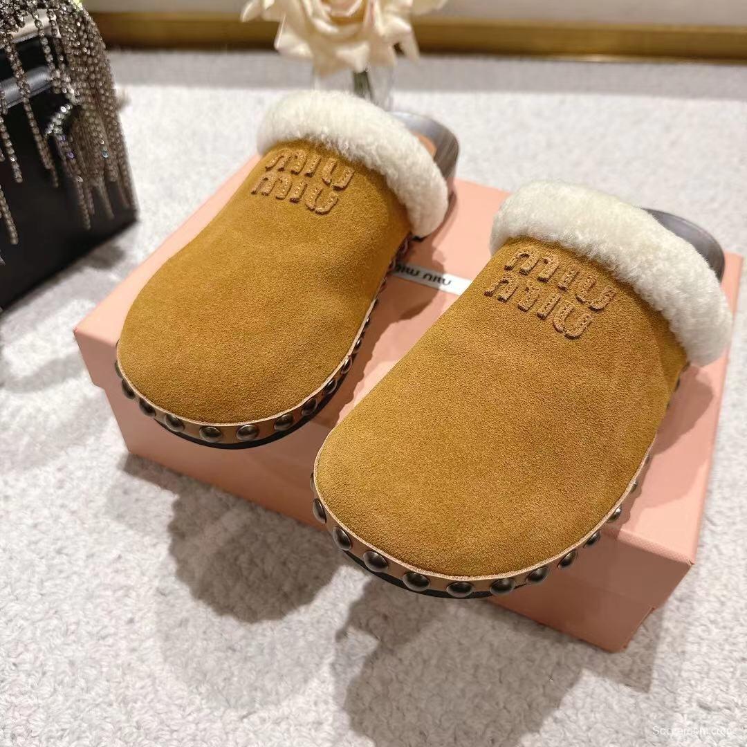 Miu Miu Cotton Shoes Sandals 2025 SS Collection Unique Washing Process - LY00260