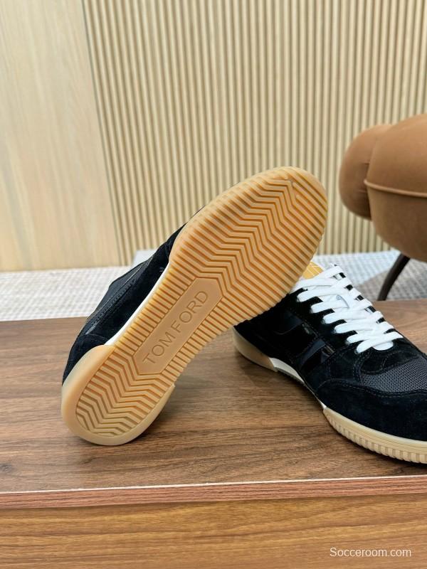 TOM FORD 2025 SS Casual Shoes with Classic Color Blocking and Imported Leather Insole - AS00350