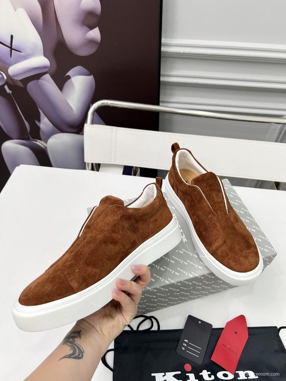 Kiton 2025/SS Slip-On Casual Men's Loafers - KFY00320